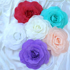 4 Pack 12" Large White Real Touch Artificial Foam DIY Craft Roses