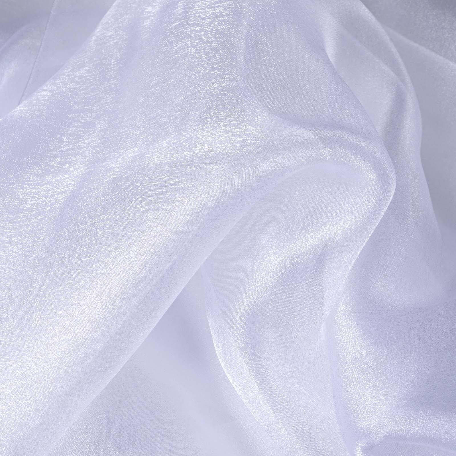 54"x10yd White Solid Sheer Chiffon Fabric Bolt, DIY Voile Drapery Fabric