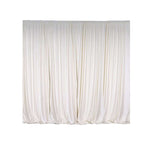 2 Pack Ivory Scuba Polyester Event Curtain Drapes, Durable Flame Resistant Backdrop Event Panels Wrinkle Free with Rod Pockets - 10ftx10ft