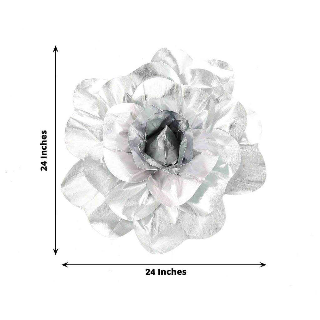 2 Pack 24" Large White Real Touch Artificial Foam DIY Craft Roses