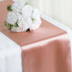 Satin 12"x108" Table Runner Dusty Rose - Stylish Table Linen