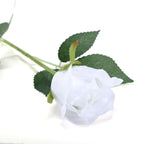 31" 24Pcs White Long Stem Artificial Silk Roses Flowers