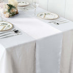 Polyester 12"x108" Table Runner White - Durable & Wrinkle-Resistant Table Decor for All Occasions