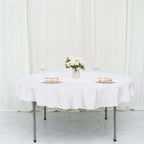 Polyester 70" Round Tablecloth White - Durable & Wrinkle-Resistant Table Cover for Everyday Use