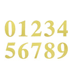 4-Pack Stickers Banner Custom 0-9 Number "4" Design Gold - Milestone Age and Date Stick-On Numbers 5"