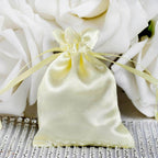 12 Pack 3"x4" Yellow Satin Drawstring Wedding Party Favor Gift Bags