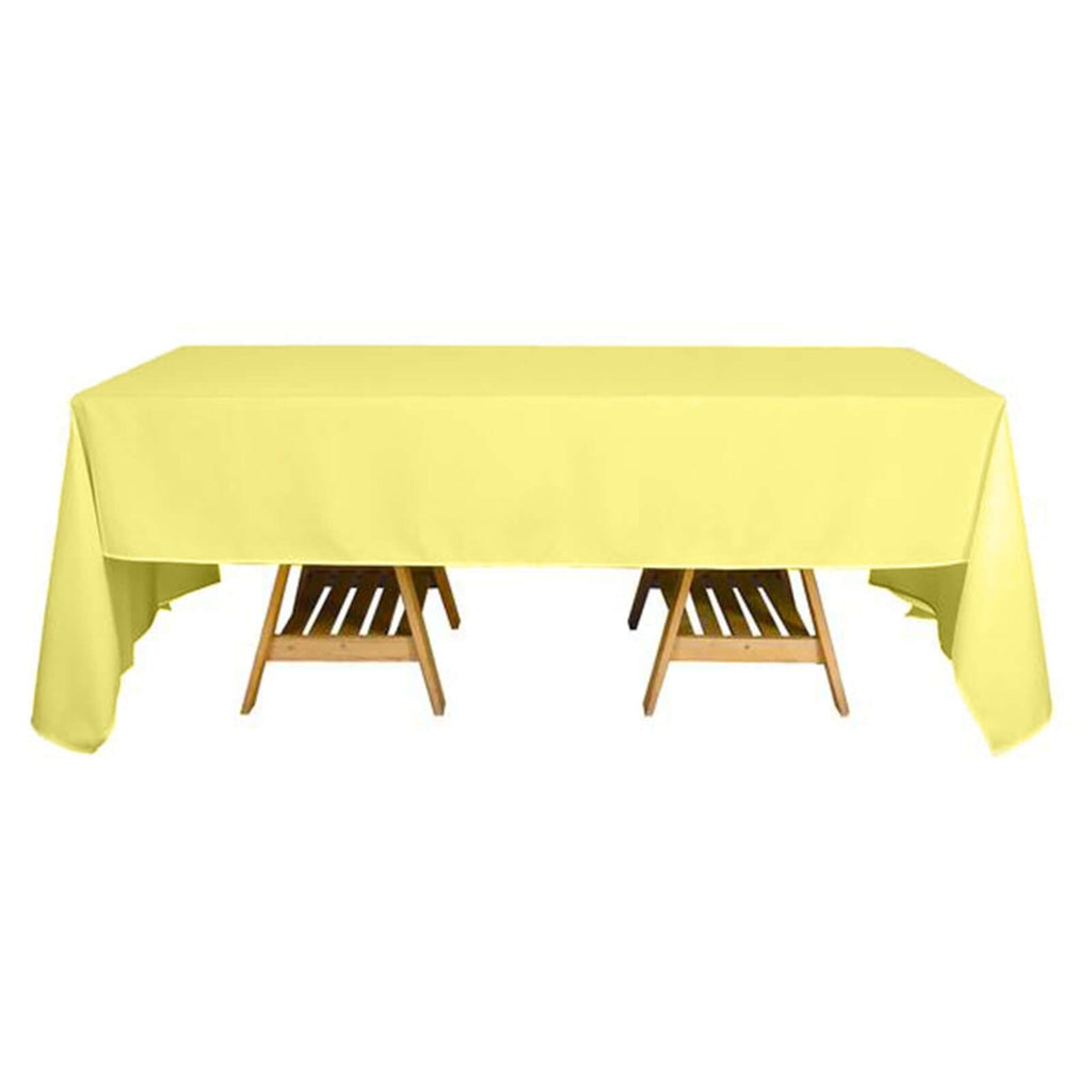 Polyester 60"x126" Rectangle Tablecloth Yellow - Wrinkle-Resistant Table Cover