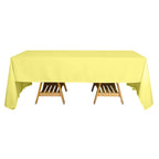 Polyester 60"x126" Rectangle Tablecloth Yellow - Wrinkle-Resistant Table Cover