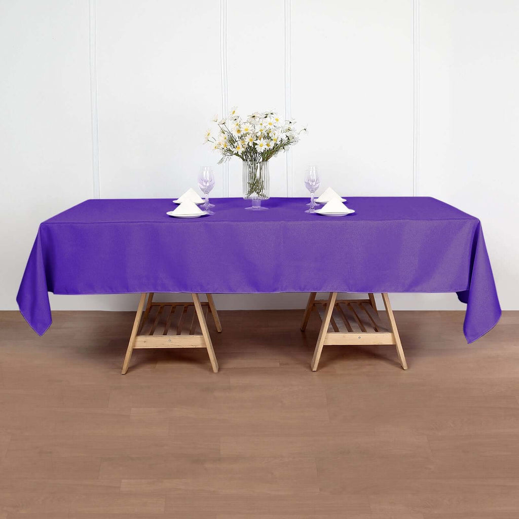 Polyester 60"x102" Rectangle Tablecloth Purple - Durable and Stylish Table Cover