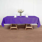 Polyester 60"x102" Rectangle Tablecloth Purple - Durable and Stylish Table Cover