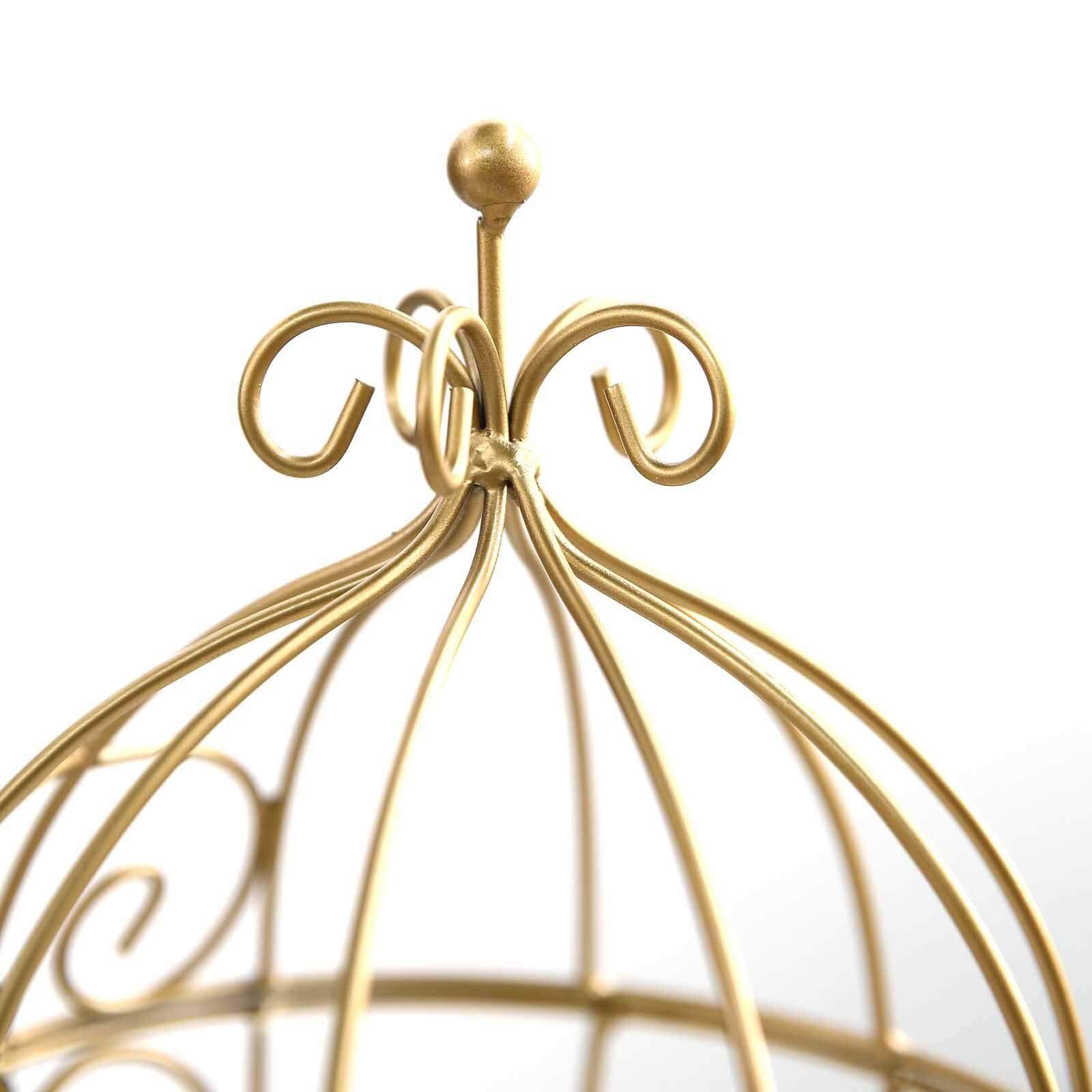 Candle Holder Gold Wrought Iron Cinderella Carriage Card Display - Wedding Table Accent 11"