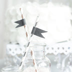 5 Pack 0.5"x5 Yards Charcoal Gray Washi DIY Craft Glitter Tape