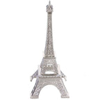Eiffel Tower Table Centerpiece Metal Silver - Stylish Decorative Cake Topper for Parties & Gatherings 10"