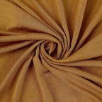 Spandex 30" Round Cocktail Table Cover Skirt Gold With Natural Wavy Drapes