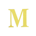 4 Pack 5" Metallic Gold Alphabet Stickers Banner, Customizable Stick on Gold Letters - M