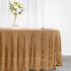 Sequin 108" Round Tablecloth Gold - Glittering Finish for Glamorous Events