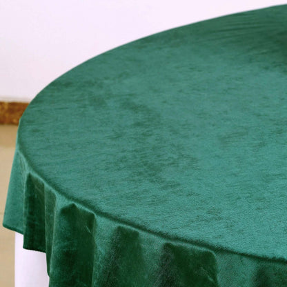 Velvet 72"x72" Table Overlay Square Tablecloth Hunter Emerald Green - Premium Soft Finish Table Topper