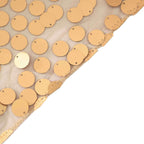 Sequin Chair Slipcover Big Payette Design for Chiavari Chairs Matte Champagne - Glittering Chair Back Cover