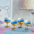 12-Pack Plastic Dessert Cup Candy Dishes Gold - Decorative Mini Pedestal Stands for Treats 2"