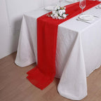 Chiffon 6ft Table Runner Red - Flowy & Lightweight Table Decor