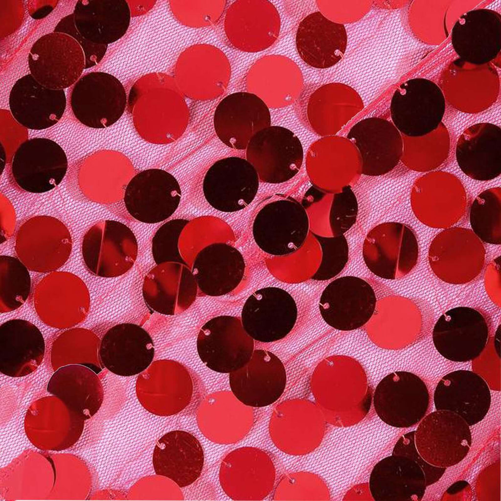 Big Payette Sequin 13"x108" Table Runner Red - Dazzling Design