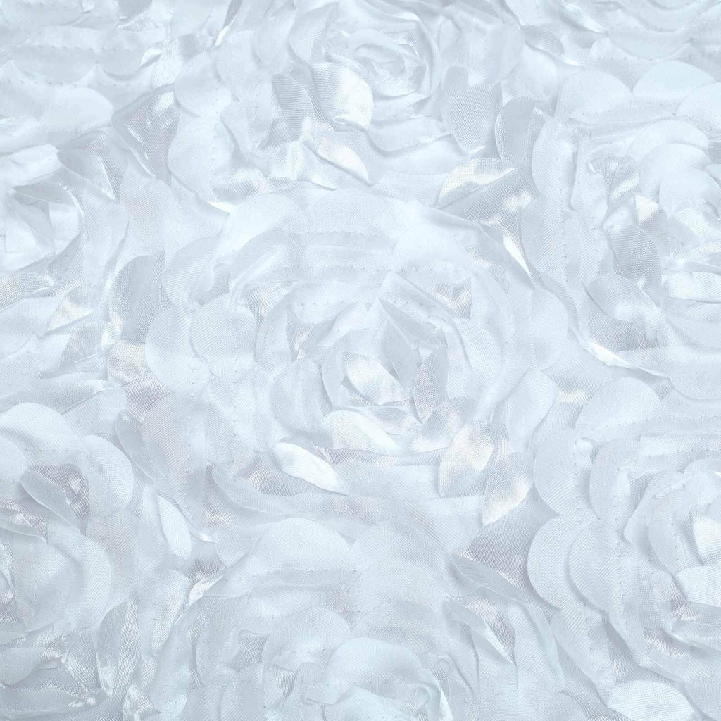 Satin Rosette Chair Cover for Banquet Chairs White - Stylish Stretch Fitted Slip-On Design for Sophisticated Gatherings