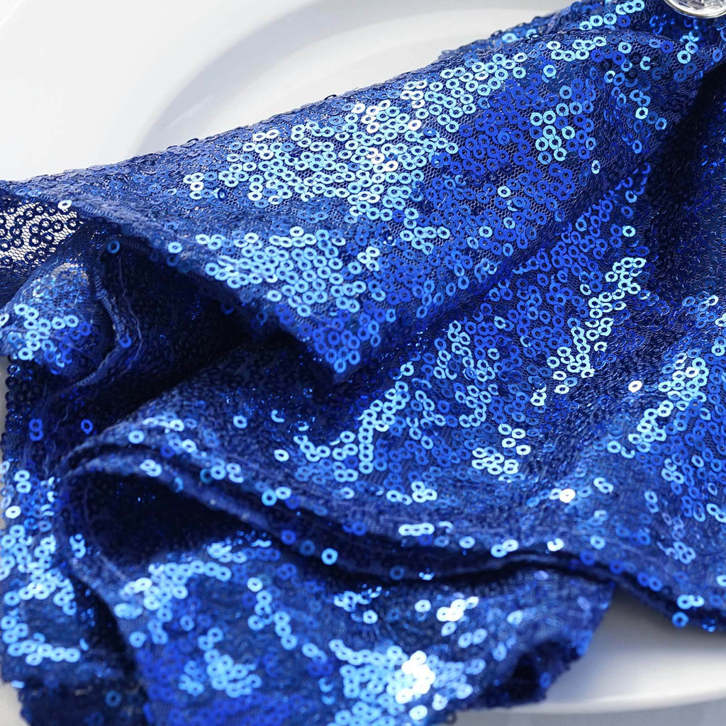 Sequin 20"x20" Napkin Royal Blue - Shimmering Dinner Napkin