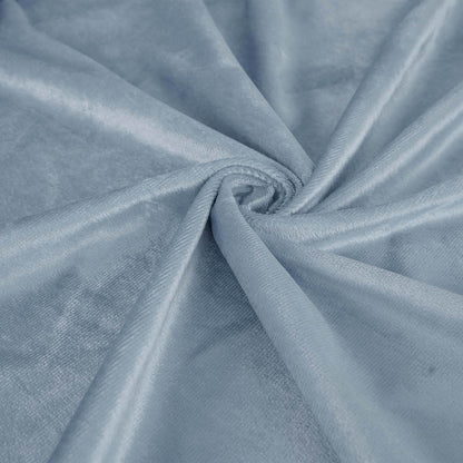 Premium Velvet 120" Round Tablecloth Dusty Blue - Reusable Soft & Seamless Table Cover