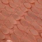 Taffeta 72"x72" Table Overlay Square Tablecloth Terracotta (Rust) - 3D Leaf Petal Table Cover
