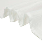 Faux Linen 60"x126" Rectangular Tablecloth White - Slubby Textured & Wrinkle Resistant for Weddings and Special Events