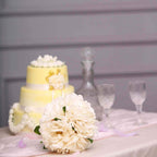 11" Blush Cream Real Touch Artificial Silk Peonies Flower Bouquet