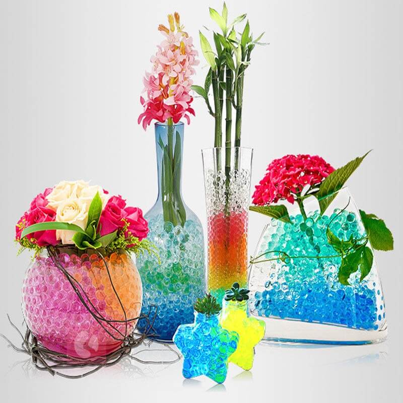Water Gel Beads Vase Filler Clear - Large Nontoxic Jelly Balls for Floating Candles & Floral Displays 10g