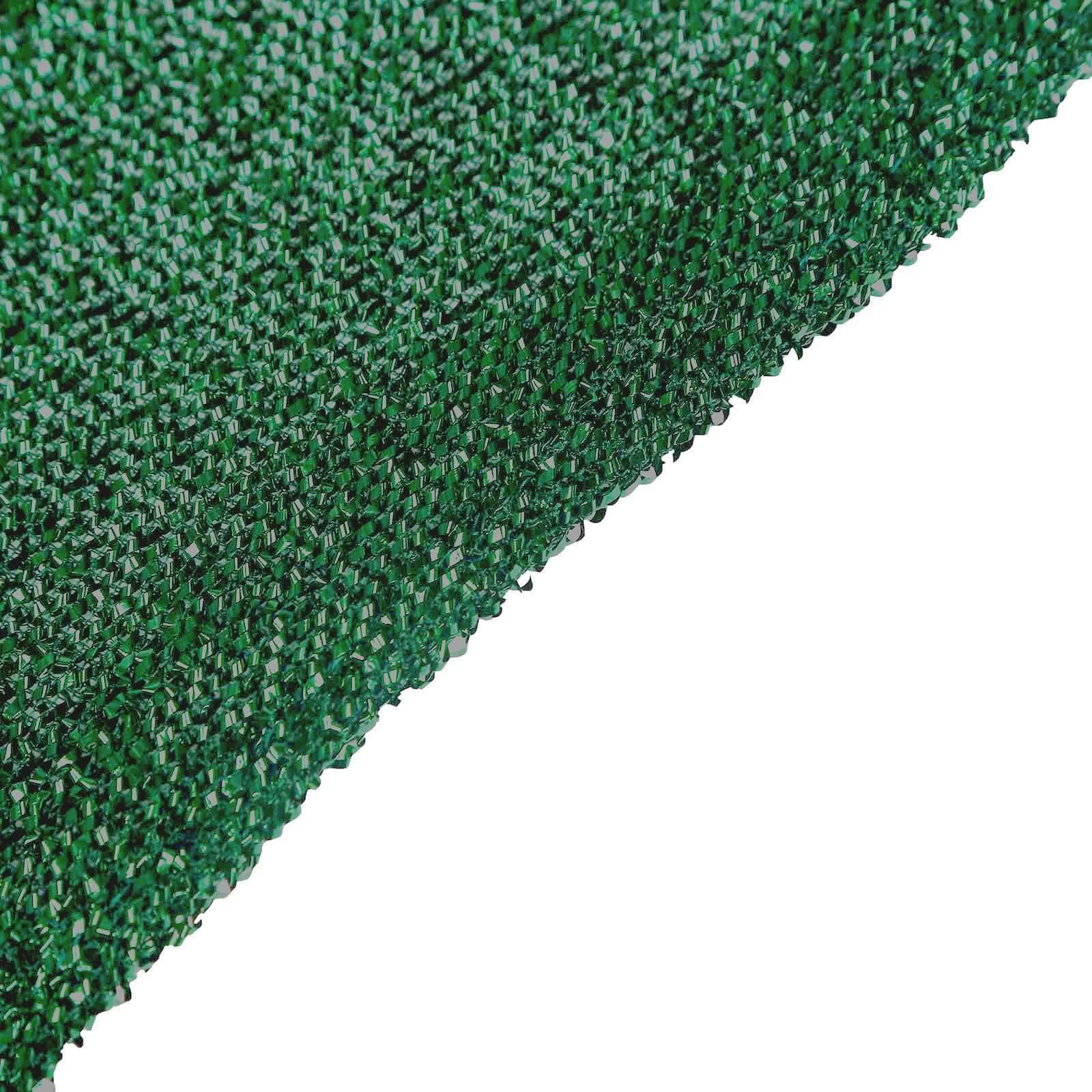 6ft Hunter Emerald Green Shimmer Tinsel Spandex Chiara Backdrop Stand Cover For Fitted Round Top Wedding Arch