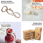 4" Gold Metal Infinity Sign "Love Forever" Bottle Opener Party Favors, Pre-Packed Wedding Souvenir Gift