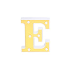 3D Marquee Letter "E" Warm White 6 LED Lights Gold - Chic Light-Up Decor for Events 6"