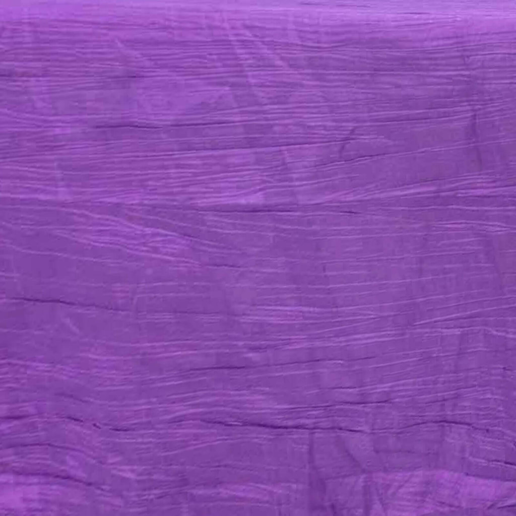 Taffeta 90"x132" Rectangle Tablecloth Purple - Seamless Accordion Crinkle Table Cover
