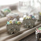 12 Pack 2.5" Silver Mini Chariot Treat Party Favor Boxes, Small Candy Container Gift Boxes