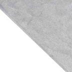 Premium Velvet 90"x156" Rectangle Tablecloth Silver - Reusable Soft & Seamless Table Cover
