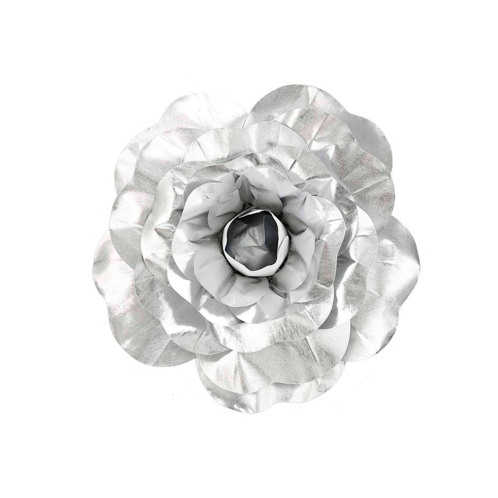 2 Pack 20" Large Silver Real Touch Artificial Foam DIY Craft Roses