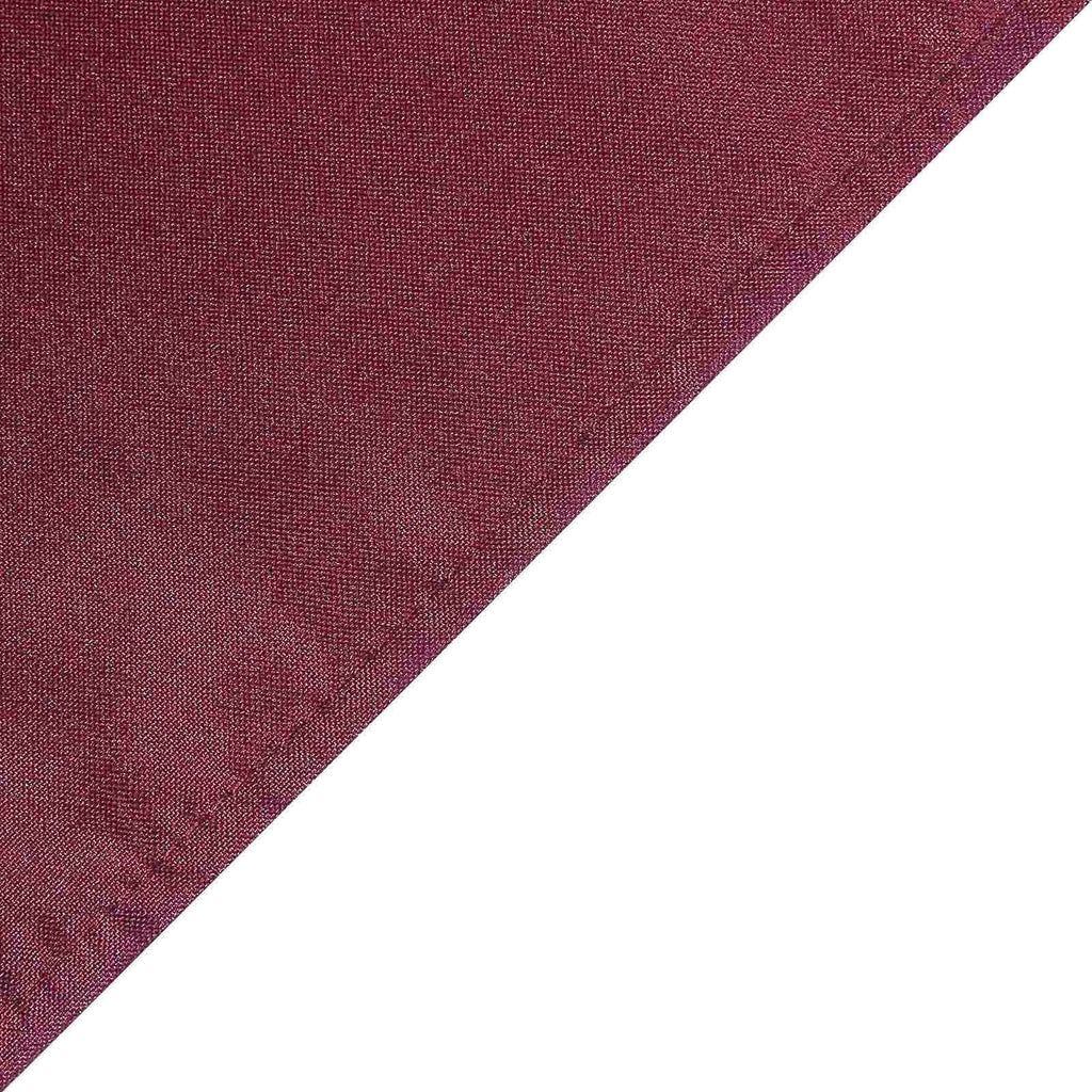 Polyester 90"x90" Table Overlay Square Tablecloth Burgundy - Wrinkle-Resistant & Durable Table Cover