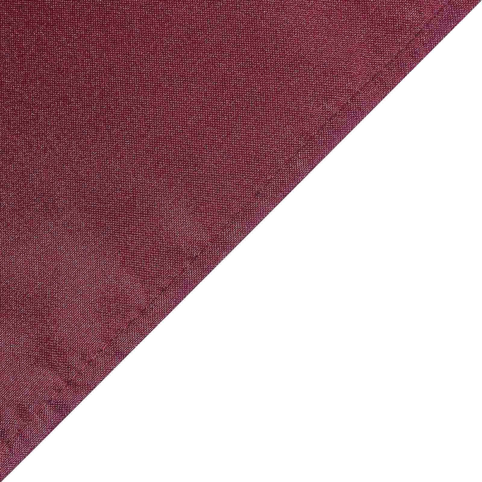 Polyester 90"x90" Table Overlay Square Tablecloth Burgundy - Wrinkle-Resistant & Durable Table Cover