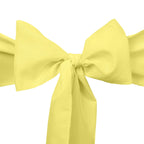 5 Pack Polyester Chair Sashes Yellow 6"x108"