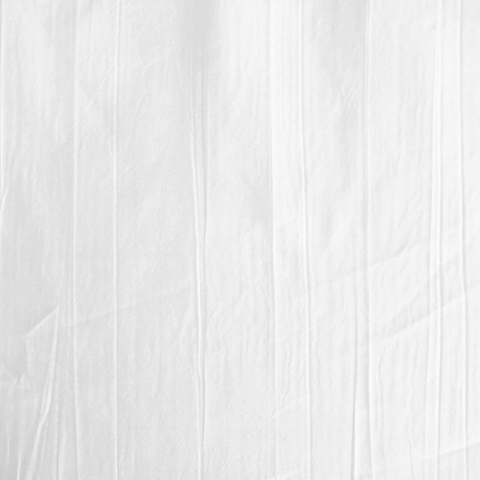Taffeta 60"x102" Rectangle Tablecloth White - Accordion Crinkle Design for Modern Gatherings