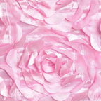 5 Pack Satin Spandex Chair Sashes Pink - Rosette Design Stretch Chair Bands 6"x14"