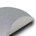 6-Pack Placemats Glitter Design Silver Sparkle Oval - Non-Slip Decorative Table Mats for Dining 12"x18"