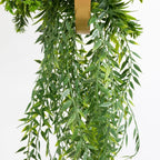 Faux Hanging Greenery with Gold Hoop Ceiling Decoration â€“ Perfect for Tablescapes 38" Long - Bell Racket Store
