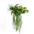 Faux Hanging Greenery with Gold Hoop Ceiling Decoration â€“ Perfect for Tablescapes 38" Long - Bell Racket Store