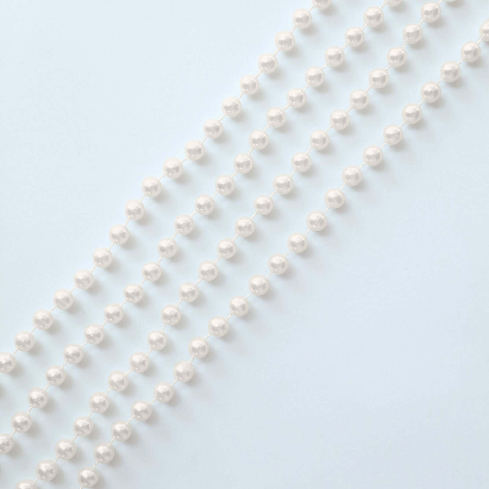 Faux Pearl Beaded 16" Chair Back Garland Sash Ivory Gatsby - Inspired Style - Pre - Tied Chic Wedding Decor for Chiavari Chairs - Bell Racket Store