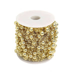 Faux Pearl String Beads Vase Filler - Gold DIY Craft Fishing Line Pearl Chains 100ft - Bell Racket Store