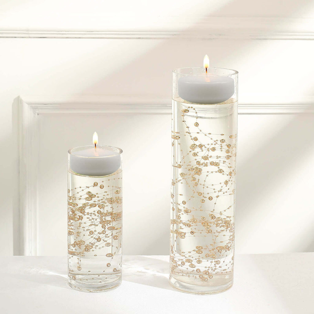 Faux Pearl String Beads Vase Filler - Rose Gold DIY Craft Fishing Line Pearl Chains 100ft - Bell Racket Store